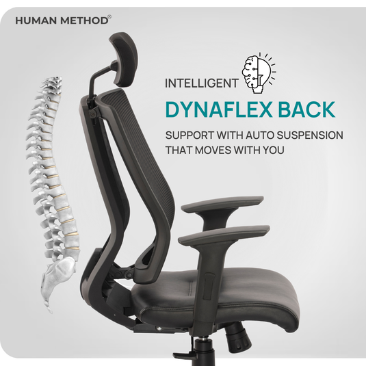 HUMAN METHOD ULTIMA (PREMIUM) HIGH BACK REVOLVING CHAIR - JET BLACK