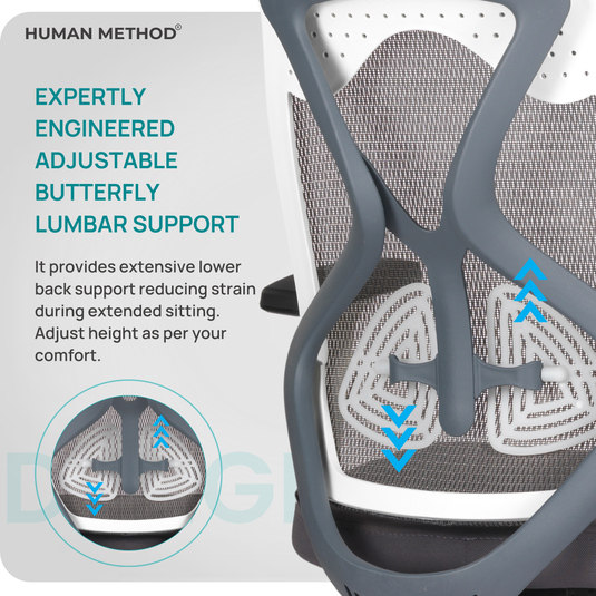 HUMAN METHOD DELIGHT PREMIUM ERGONOMIC MID BACK REVOLVING OFFICE CHAIR