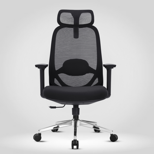 HUMAN METHOD ZYRA HIGH BACK REVOLVING CHAIR - JET BLACK