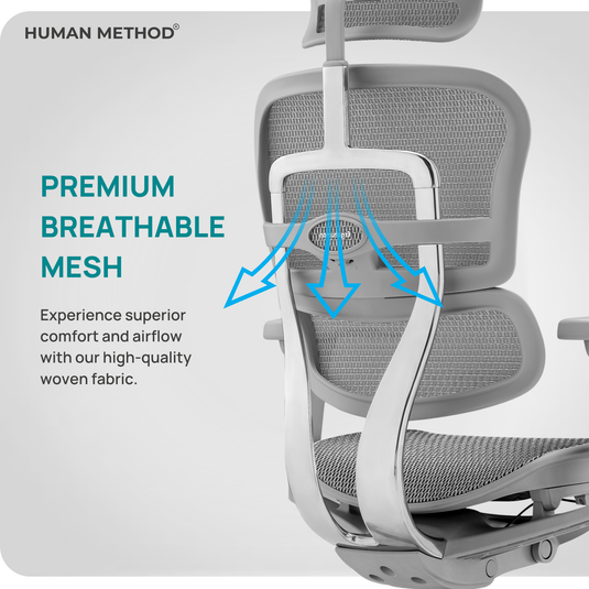 HUMAN METHOD AURA ULTRA HIGH BACK REVOLVING CHAIR - GREY