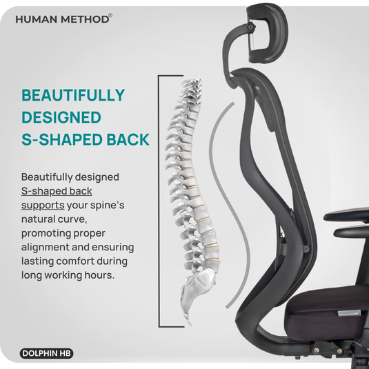 HUMAN METHOD DOLPHIN HIGH BACK REVOLVING OFFICE CHAIR