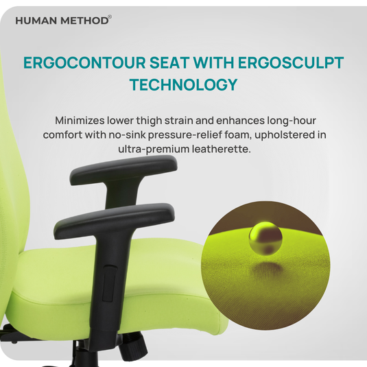 HUMAN METHOD SUPREMO ERGONOMIC SUPER HIGH BACK REVOLVING CHAIR - GREEN