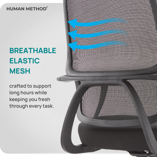 HUMAN METHOD ZENETH HIGH BACK REVOLVING CHAIR - JET BLACK