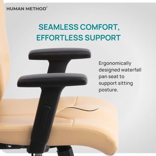 HUMAN METHOD PROMPT HIGH BACK REVOLVING CHAIR (ELEGANCE) - BEIGE