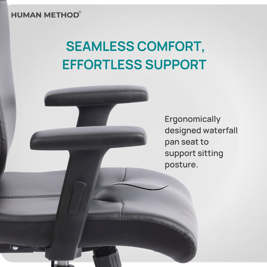 HUMAN METHOD PROMPT HIGH BACK REVOLVING CHAIR (ELEGANCE) - BLACK