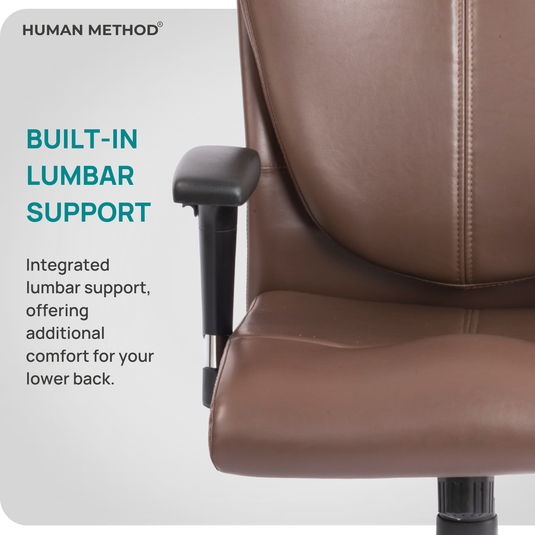 HUMAN METHOD PROGRESS PREMIUM HIGH BACK REVOLVING CHAIR - BROWN
