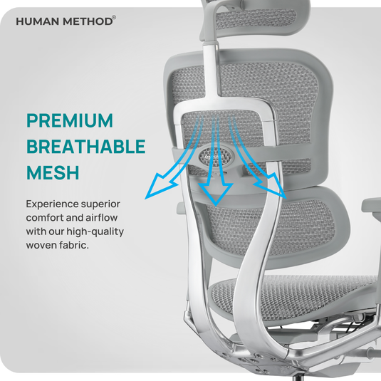 HUMAN METHOD AURA ELITE 2.0 HIGH BACK REVOLVING CHAIR - GREY
