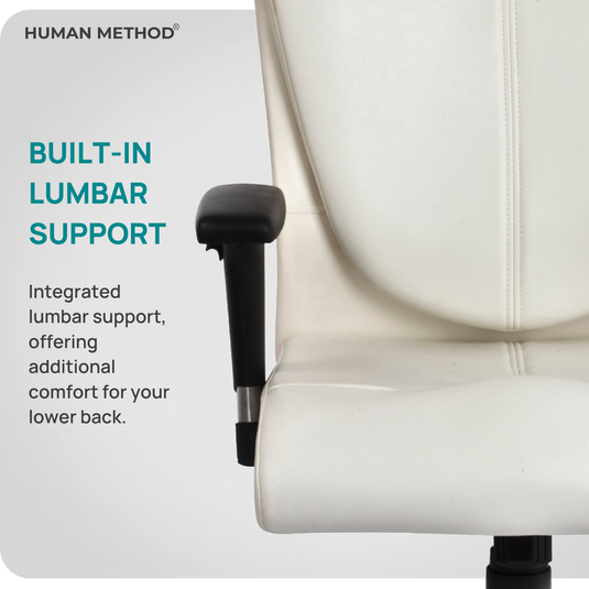 HUMAN METHOD PROGRESS PREMIUM MID BACK REVOLVING CHAIR - WHITE