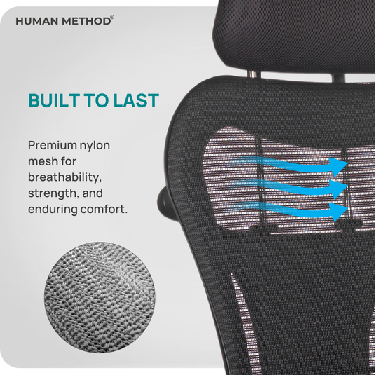 HUMAN METHOD TASK (PREMIUM) HIGH BACK REVOLVING CHAIR - BLACK