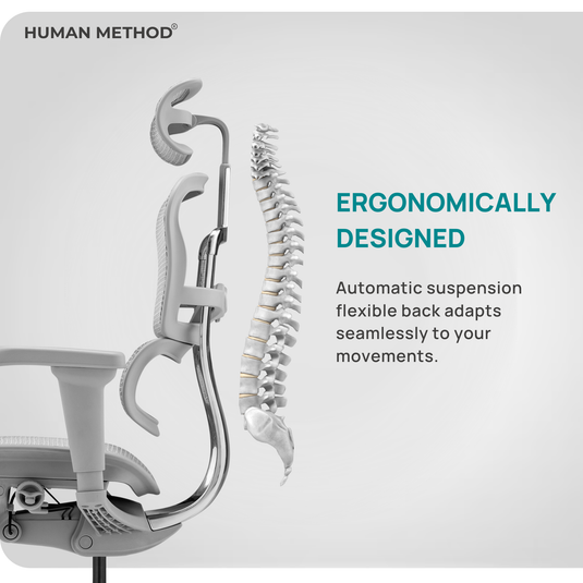 HUMAN METHOD AURA ULTRA HIGH BACK REVOLVING CHAIR - GREY
