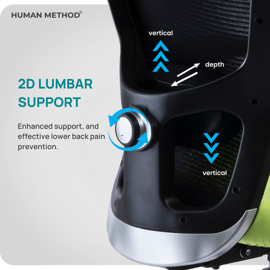 HUMAN METHOD VIBE PRO ERGONOMIC MID BACK REVOLVING OFFICE CHAIR - GREEN