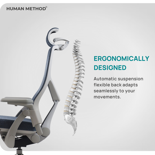 HUMAN METHOD GRAVITY HIGH BACK REVOLVING CHAIR - GRAPHITE BLUE
