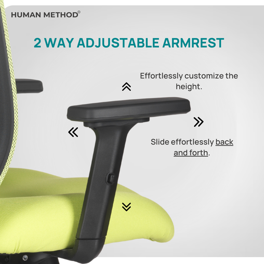 HUMAN METHOD AMAZE ERGONOMIC MID BACK REVOLVING OFFICE CHAIR - GREEN