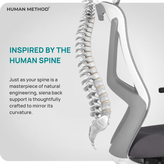 HUMAN METHOD SIENA PRO ERGONOMIC HIGH BACK REVOLVING OFFICE CHAIR - PLATINUM GREY