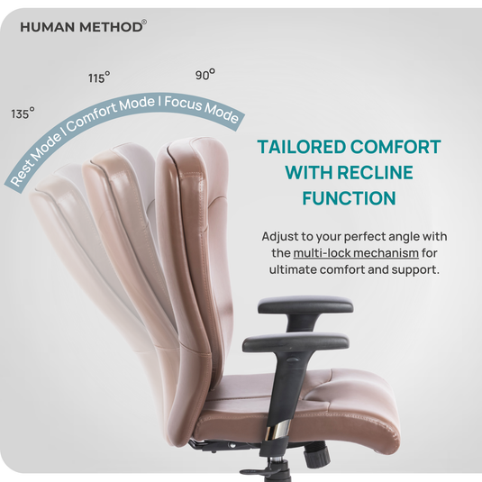 HUMAN METHOD PROGRESS PREMIUM MID BACK REVOLVING CHAIR - BROWN