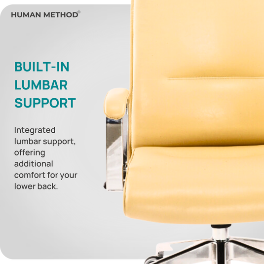 HUMAN METHOD ACCORD PREMIUM SUPER HIGH BACK REVOLVING OFFICE CHAIR - BEIGE