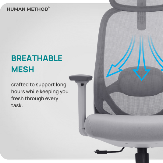HUMAN METHOD ZYRA HIGH BACK REVOLVING CHAIR - GREY