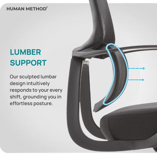 HUMAN METHOD ZENETH HIGH BACK REVOLVING CHAIR - JET BLACK