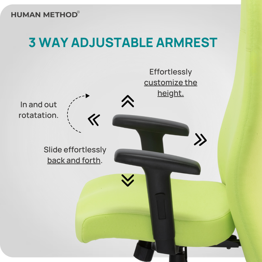 HUMAN METHOD SUPREMO ERGONOMIC SUPER HIGH BACK REVOLVING CHAIR - GREEN