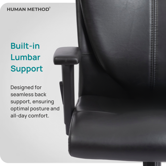 HUMAN METHOD PROMPT MID BACK REVOLVING CHAIR (ELEGANCE) - BLACK