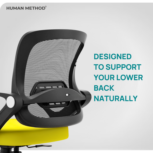 HUMAN METHOD BLOSSOM ERGONOMIC MID BACK REVOLVING OFFICE CHAIR - BLACK - GREEN