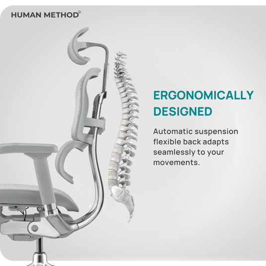HUMAN METHOD AURA ELITE 2.0 HIGH BACK REVOLVING CHAIR - GREY