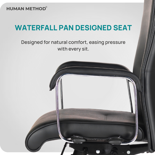 HUMAN METHOD ACCORD PREMIUM MID BACK REVOLVING OFFICE CHAIR - RICH BLACK
