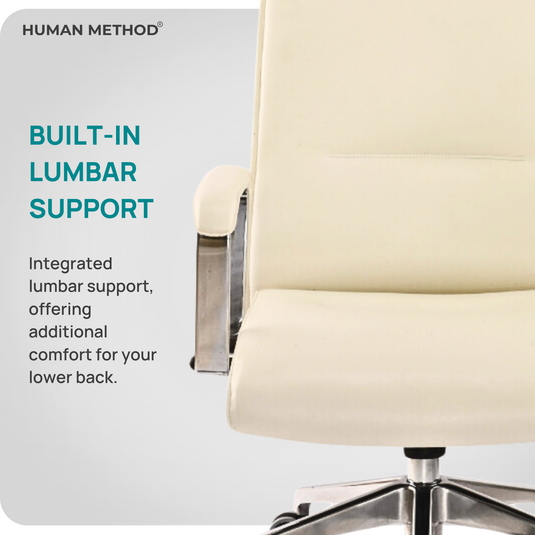 HUMAN METHOD ACCORD PREMIUM SUPER HIGH BACK REVOLVING OFFICE CHAIR - WHITE