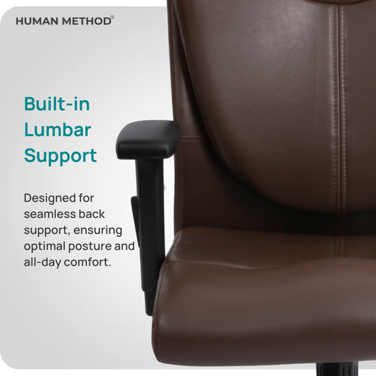 HUMAN METHOD PROMPT HIGH BACK REVOLVING CHAIR (ELEGANCE) - BROWN