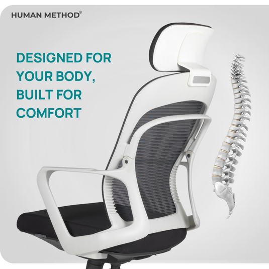 HUMAN METHOD ALEX ERGONOMIC HIGH BACK REVOLVING OFFICE CHAIR - JET BLACK