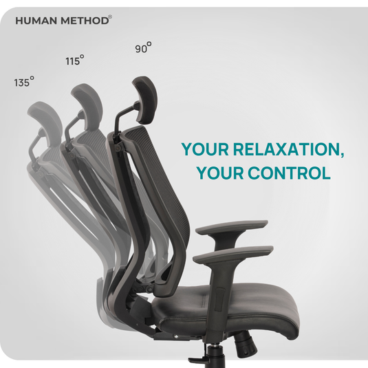 HUMAN METHOD ULTIMA (PREMIUM) HIGH BACK REVOLVING CHAIR - JET BLACK