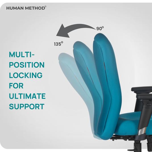 HUMAN METHOD VINTAGE (ELEGANCE) ERGONOMIC MID BACK REVOLVING OFFICE CHAIR - MINT BLUE