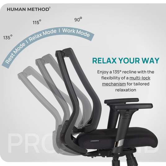 HUMAN METHOD PROMAX (SUPREME) ERGONOMIC MID BACK REVOLVING CHAIR