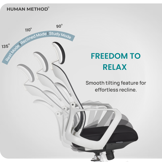 HUMAN METHOD ALEX ERGONOMIC HIGH BACK REVOLVING OFFICE CHAIR - JET BLACK