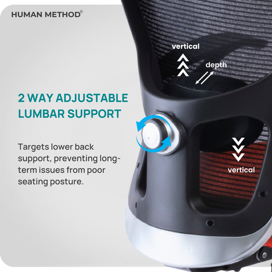 HUMAN METHOD VIBE ELITE ERGONOMIC MID BACK REVOLVING OFFICE CHAIR - ORANGE