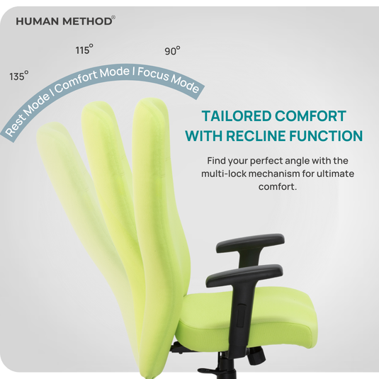 HUMAN METHOD SUPREMO ERGONOMIC SUPER HIGH BACK REVOLVING CHAIR - GREEN