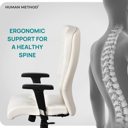 HUMAN METHOD PROGRESS PREMIUM MID BACK REVOLVING CHAIR - WHITE
