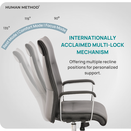 HUMAN METHOD ACCORD PREMIUM MID BACK REVOLVING OFFICE CHAIR - RICH BLACK