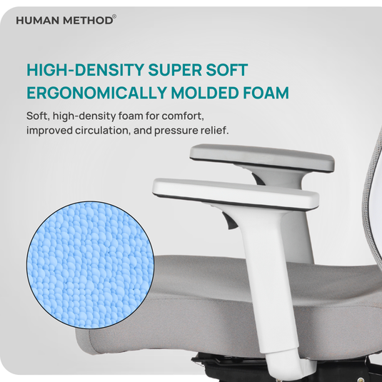 HUMAN METHOD FLORIDA PRO PREMIUM ERGONOMIC MID BACK REVOLVING OFFICE CHAIR  - PLATINUM GREY