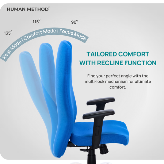 HUMAN METHOD SUPREMO ERGONOMIC SUPER HIGH BACK REVOLVING CHAIR - BLUE