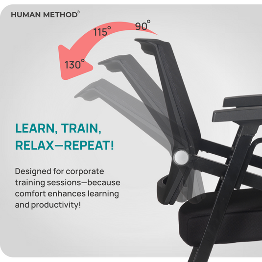 HUMAN METHOD FLEXI TRAINING CHAIR - WITHOUT WRITING PAD AND WITHOUT WHEELS