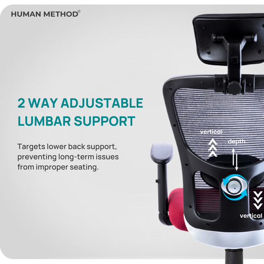 HUMAN METHOD VIBE PLUS ERGONOMIC HIGH BACK REVOLVING OFFICE CHAIR - MAROON