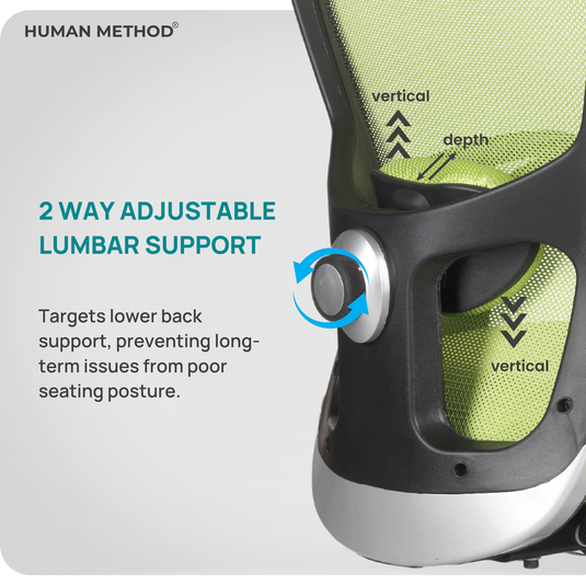 HUMAN METHOD VIBE ELITE ERGONOMIC HIGH BACK REVOLVING OFFICE CHAIR - FLUORESCENT GREEN