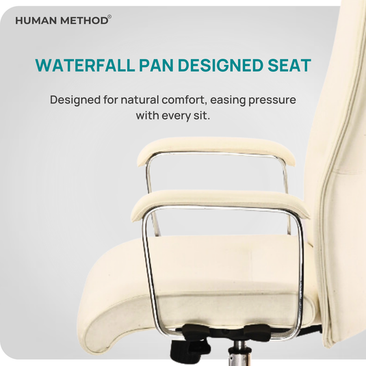 HUMAN METHOD ACCORD PREMIUM SUPER HIGH BACK REVOLVING OFFICE CHAIR - WHITE