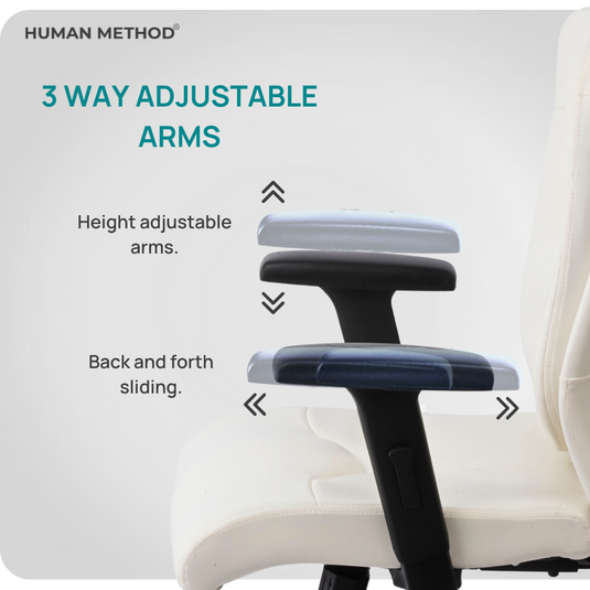 HUMAN METHOD PROMPT HIGH BACK REVOLVING CHAIR (ELEGANCE) - WHITE