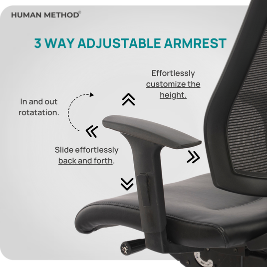 HUMAN METHOD ULTIMA (PREMIUM) HIGH BACK REVOLVING CHAIR - JET BLACK