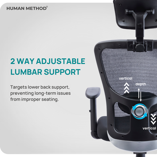 HUMAN METHOD VIBE PLUS ERGONOMIC HIGH BACK REVOLVING OFFICE CHAIR - BLACK