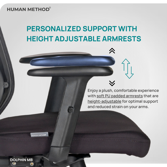 HUMAN METHOD DOLPHIN MID BACK ERGONOMIC REVOLVING OFFICE CHAIR