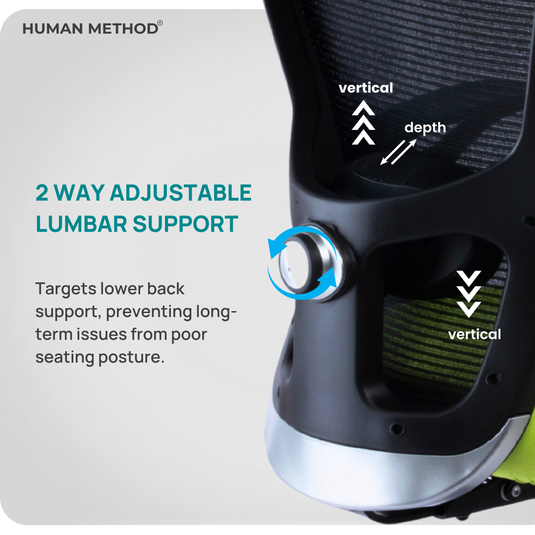 HUMAN METHOD VIBE ELITE ERGONOMIC MID BACK REVOLVING OFFICE CHAIR - GREEN