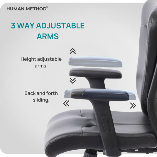 HUMAN METHOD PROMPT MID BACK REVOLVING CHAIR (ELEGANCE) - BLACK